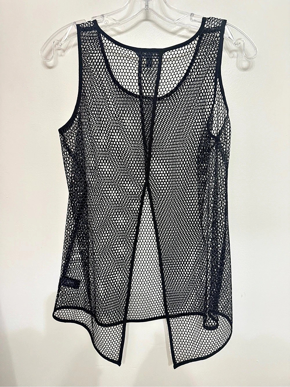 Express Women's Mesh Tank Top in Black Size Medium